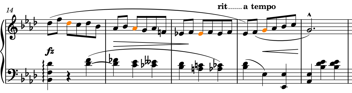 Beaming split to the left of selected notes