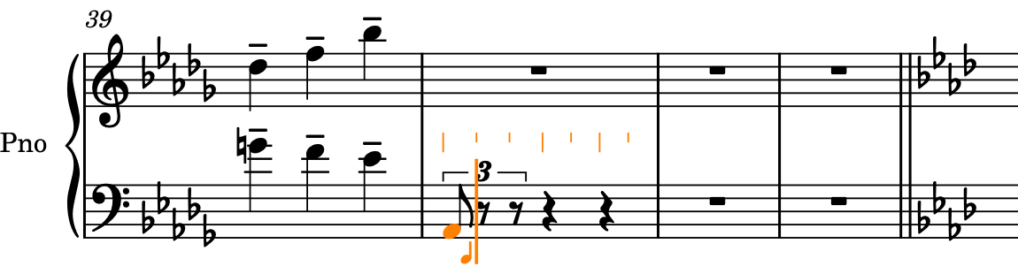 La♭ transposé deux octaves plus bas
