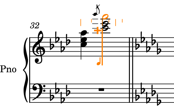 Chord input in bar 32