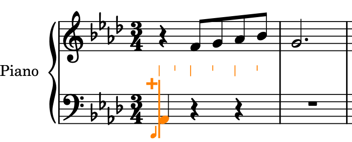 A♭ transposed down an octave