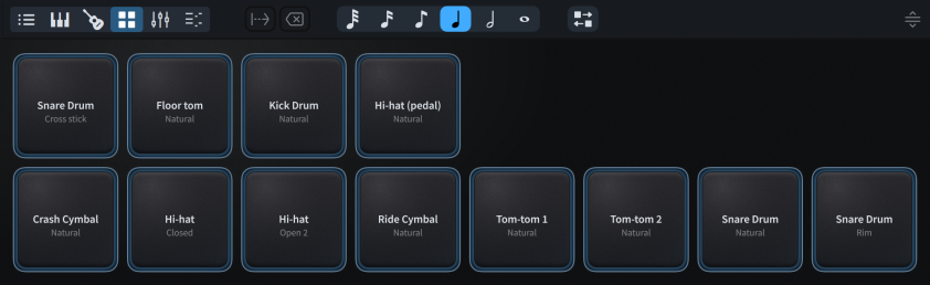 Drumpads-Bereich für Schlagzeug (einfach)