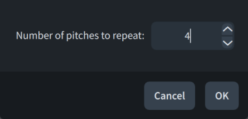 Repeat Pitches dialog