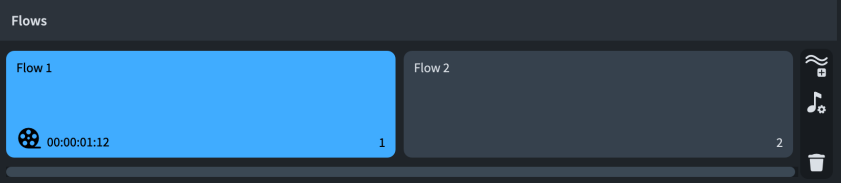 設定モードの「フロー (Flows)」パネル