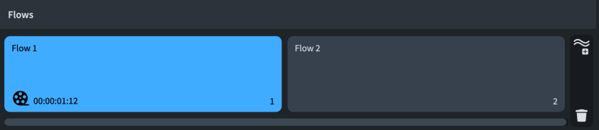 設定モードの「フロー (Flows)」パネル