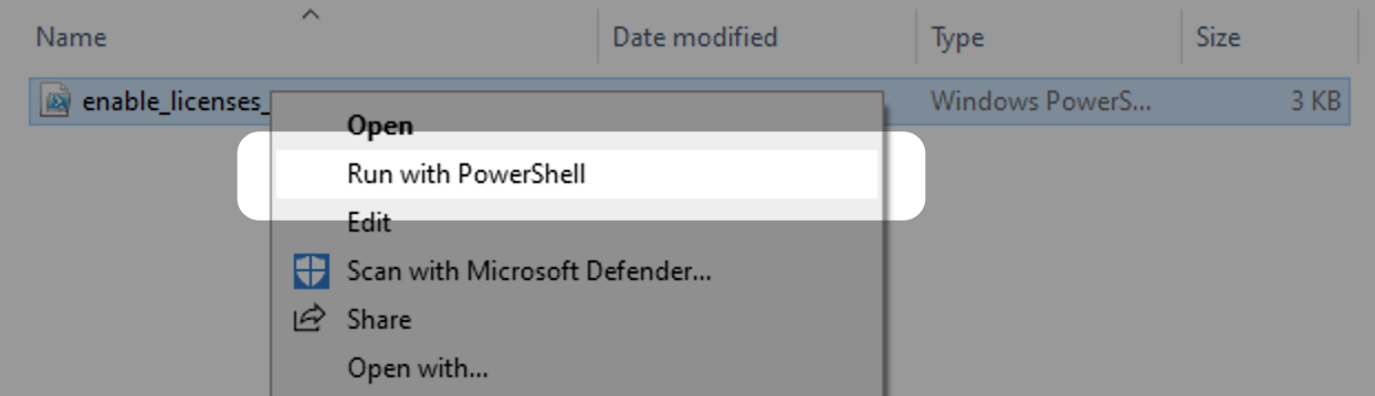 Run Powershell script